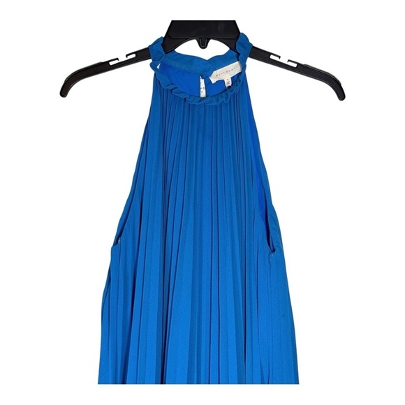 MELLODAY Pleat Trapeze Sleeveless Dress in Bright Blue NWT - Picture 4 of 7